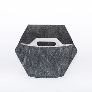 Pot mural textile, gris