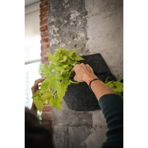 Pot mural textile, gris