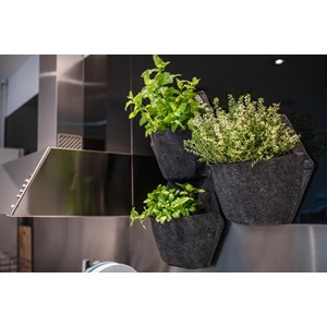 Pot mural textile, noir