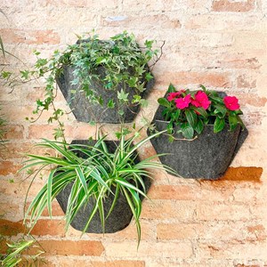 Pack 3 pots textile, blanc