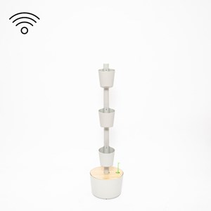 Jardinière verticale smart, 3 pots gris