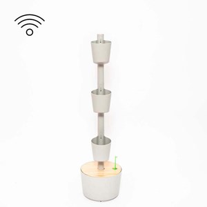 Jardin intelligent smart, 3 pots gris
