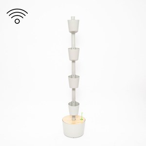 Jardinière verticale smart, 4 pots gris