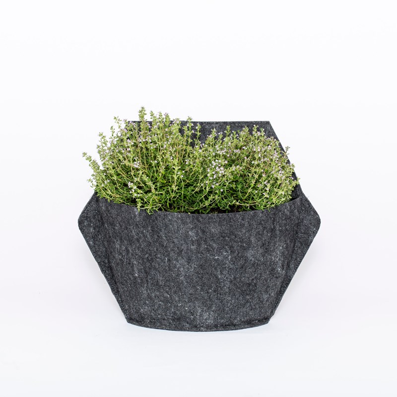 Pot mural textile à arrosage, blanc