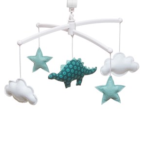 Mobile musical dinosaure bleu