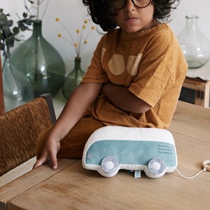 Combi van musical bleu