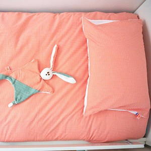 Housse de couette en coton bio vichy