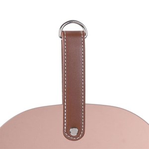 Miroir cuivre rose avec anse rond