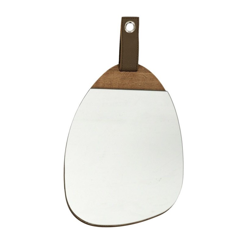 The Home Deco Factory - Miroir galet bois 20x29 cm