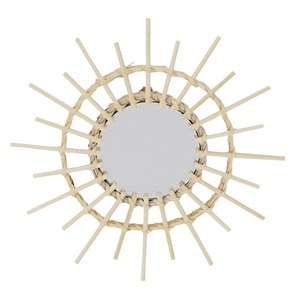 Lot de 3 miroirs rotin d28