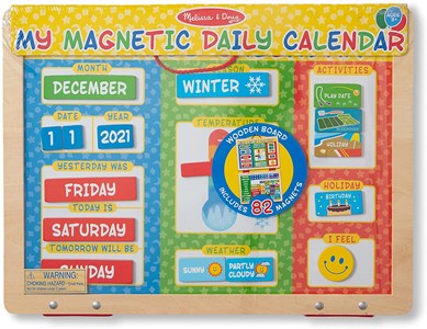 Melissa & doug- apprendre à lire et à écrire - mon premier calendrier en anglais