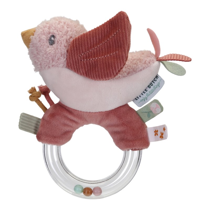 LITTLE DUTCH - Hochet anneau oiseau flowers butterflies