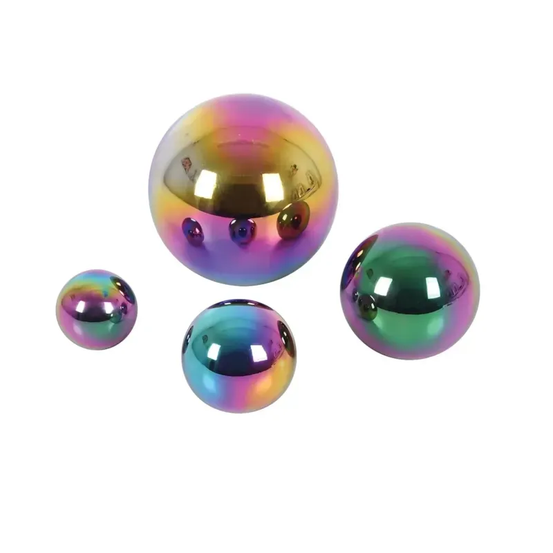 4 balles réfléchissantes multicolores