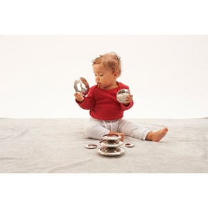 Galets réfléchissants argentés