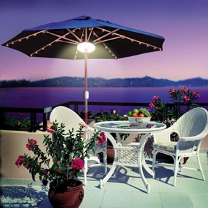 Lampe led pour parasol avec enceinte san
