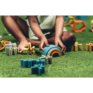 Jouet à empiler petit arc-en-ciel en sil