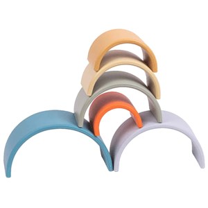 Jouet à empiler petit arc-en-ciel en sil