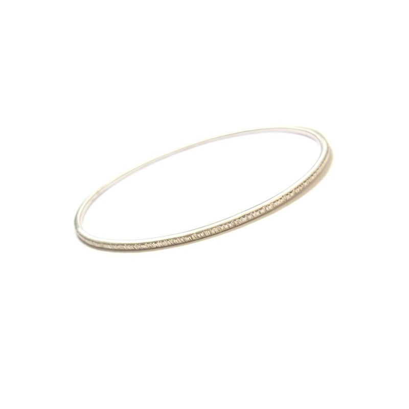 Bracelet jonc argent martelé