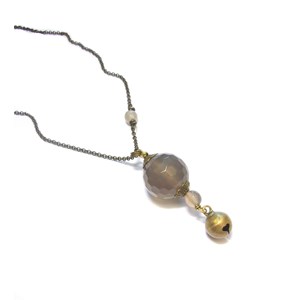 Bijoux de grossesse ethnique agate grise