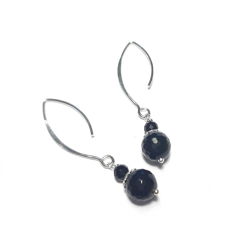 Andrea Chereau - Boucles d'oreilles onyx noir