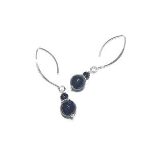 Boucles d'oreilles onyx noir