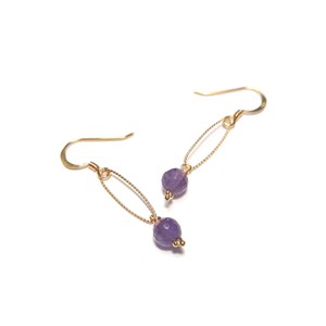 Boucles d'oreilles cunhatã améthyste