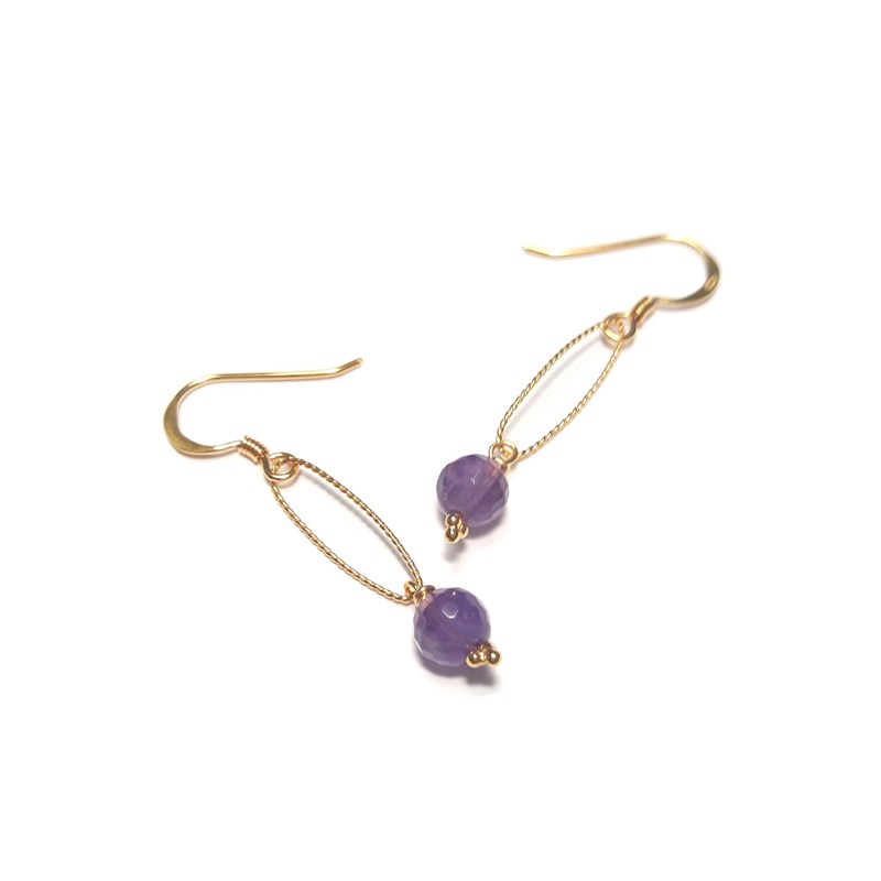 Andrea Chereau - Boucles d'oreilles cunhatã améthyste