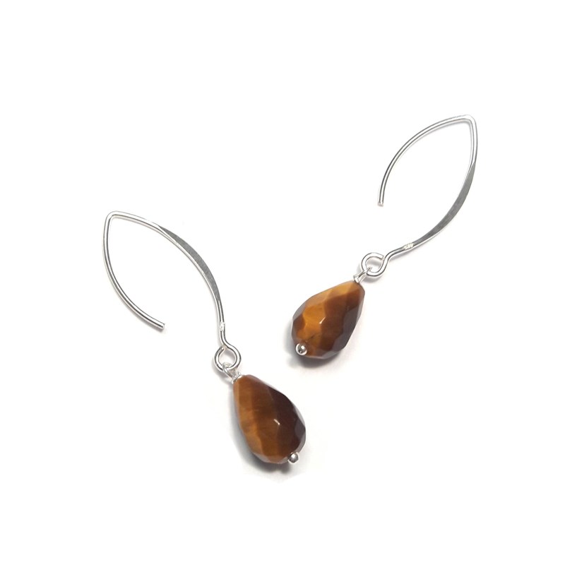 Andrea Chereau - Boucles d'oreilles iara oeil de tigre ar