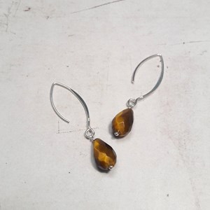 Boucles d'oreilles iara oeil de tigre ar