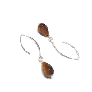 Boucles d'oreilles iara oeil de tigre ar