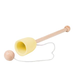 Me and mine bilboquet  jaune - bois - p