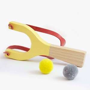 Catapulte lancepompons jaune me & m