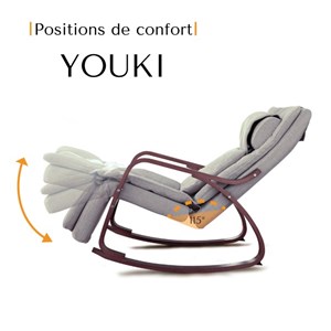 Rocking chair massant youki vert - clair