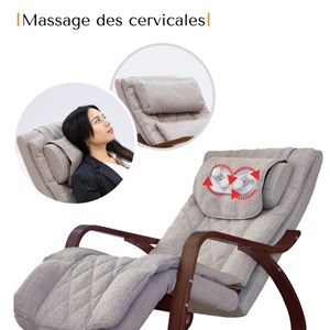 Rocking chair massant youki gris - foncé