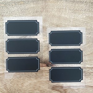 Étiquettes ardoise pour bocaux 6,5 x 3 cm - lot de 6