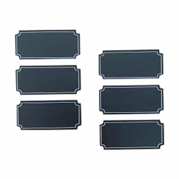 Étiquettes ardoise pour bocaux 6,5 x 3 cm - lot de 6