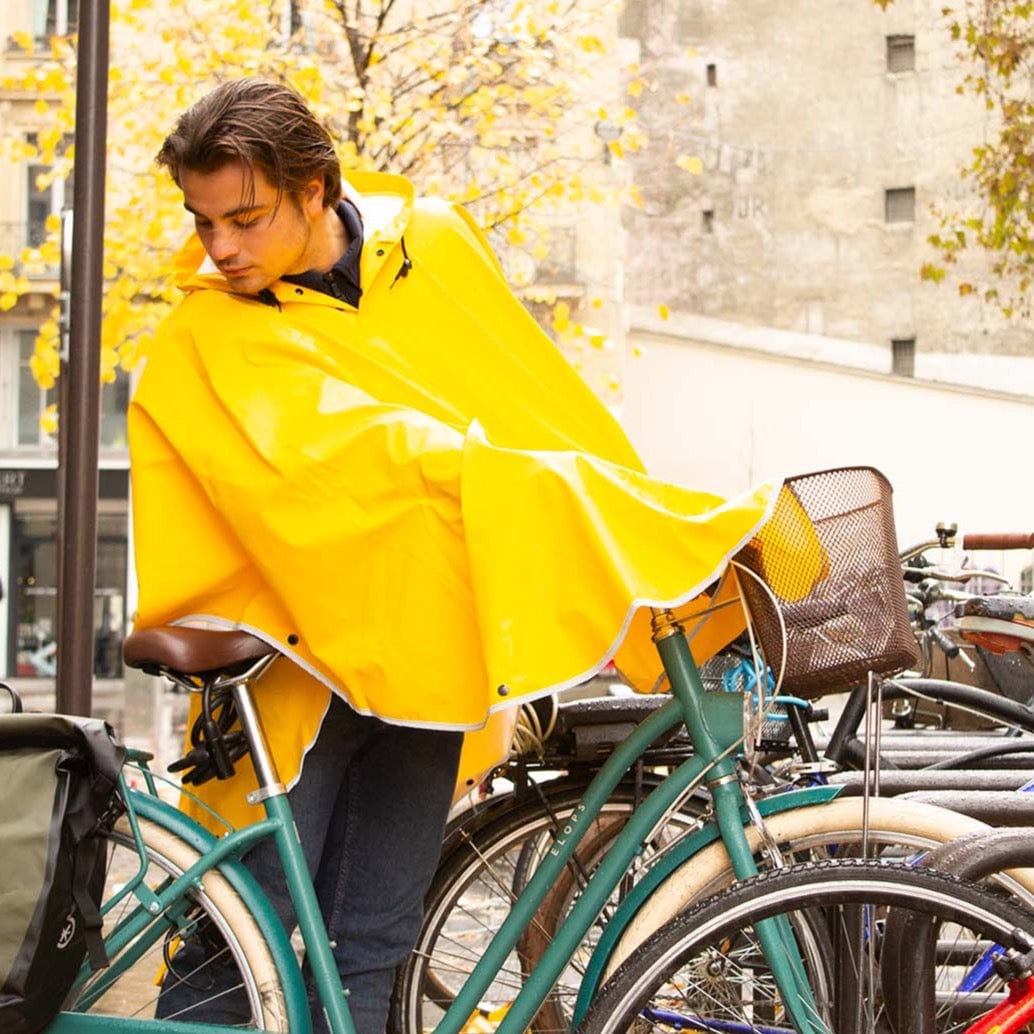 ECENCE 1x Housse de pluie panier pour bicyclette Jaune Couverture