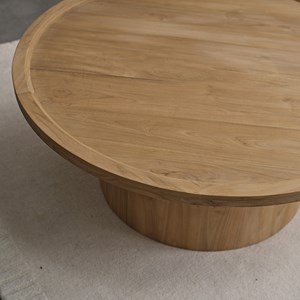 Table basse ronde teck