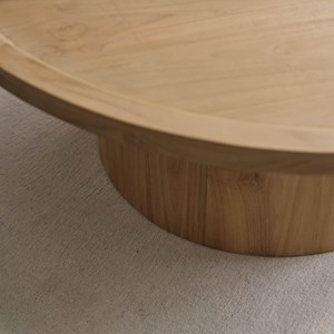 Table basse ronde teck