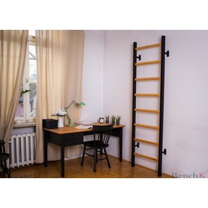 Benchk 200b espalier bois métal noir