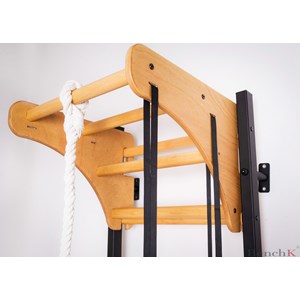 Benchk 212b espalier bois et métal noir