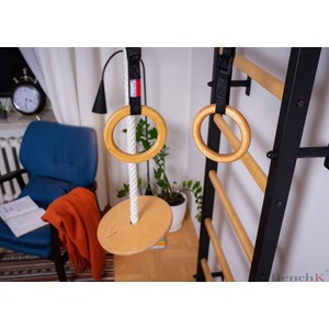 Benchk 212b espalier bois et métal noir