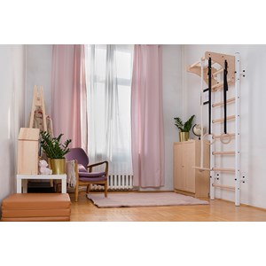 Benchk 212w espalier bois métal blanc