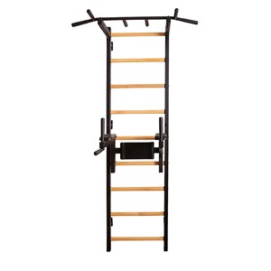 Benchk 722b espalier bois métal noir.