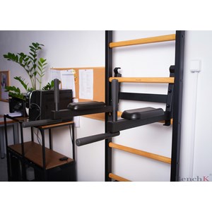 Benchk 512 espalier bois métal noir