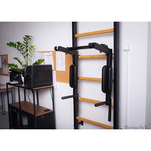 Benchk 512 espalier bois métal noir