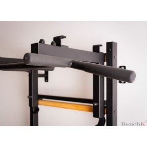 Benchk 711b espalier bois métal noir
