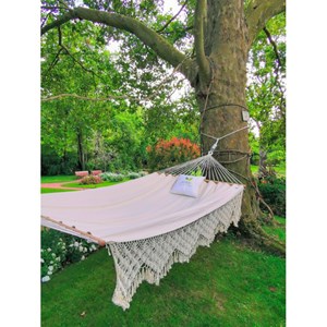 Hamac selekt écru à franges