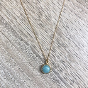 Collier margaux amazonite bleue or