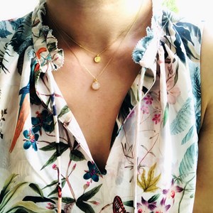 Collier margaux amazonite bleue or